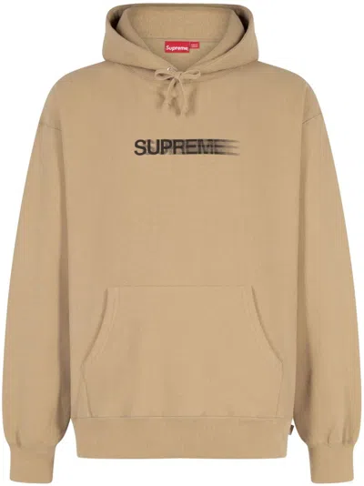 Supreme Motion Logo Hoodie In Braun