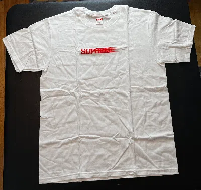 Pre-owned Supreme Motion Logo Tee Ss20 In White