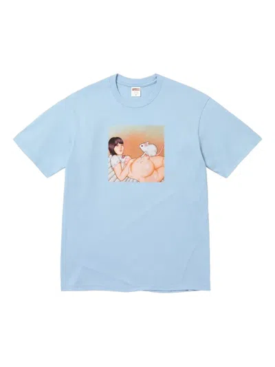Supreme Mouse-graphic T-shirt In Blue