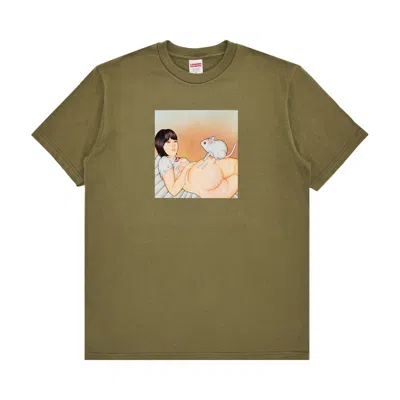 Pre-owned Supreme Mouse Tee 'light Olive' | Green | Men's Size Xl
