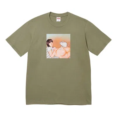 SUPREME Supreme Mouse T-Shirt 'Light Olive'