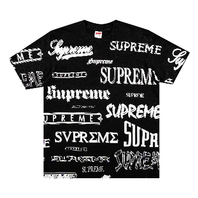 Pre-owned Supreme Multi Logo Tee 'black'