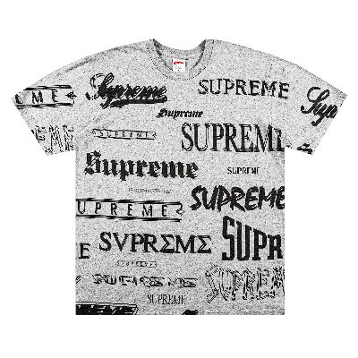 Pre-owned Supreme Multi Logo Tee 'heather Grey'