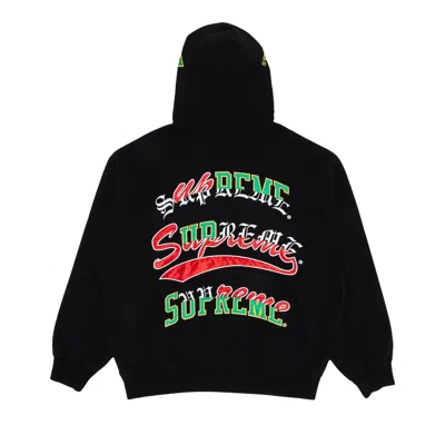 Pre-owned Supreme Multi Logos Hooded Sweatshirt 'black' | Men's Size M
