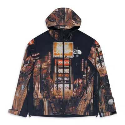 Supreme X Tnf Taped Seam Shell Jacket In Brown