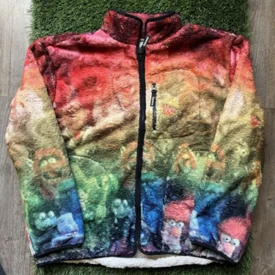 Pre-owned Supreme Muppets Fleece Jacket Ss24 - Multicolor - Size Xl Ships Asap