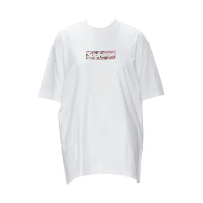 Pre-owned Supreme Murakami Relief Fund Floral Box Logo White Cotton Tshirt M