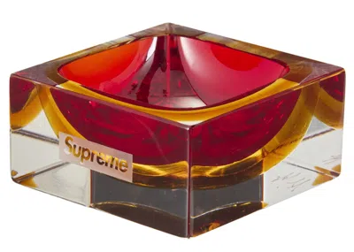 Pre-owned Supreme Murano Ashtray In Clear