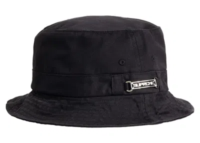 Pre-owned Supreme Name Plate Crusher Hat In Black
