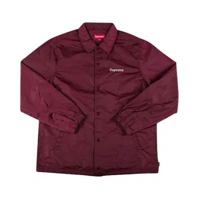 Pre-owned Supreme Nan Goldin - Misty & Jimmy Coaches Jacket 'burgundy' | Red | Men's Size M