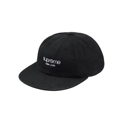 Pre-owned Supreme Napped Canvas Classic Logo 6-panel 'black' | Men's Size Onesize