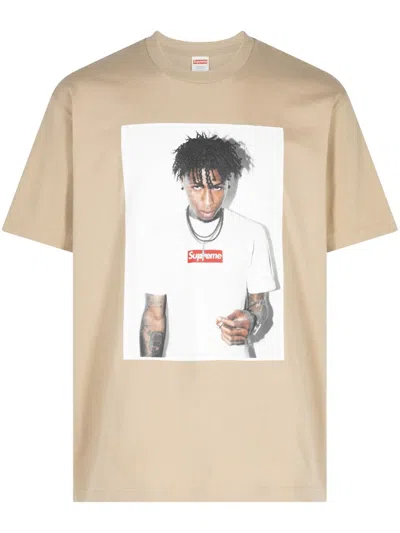 Supreme Nba Youngboy Cotton T-shirt In Neutrals