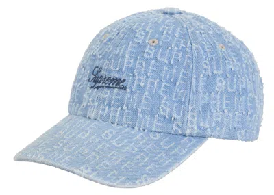 Pre-owned Supreme Needle Punch Denim 6panel In Blue