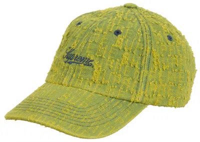 Pre-owned Supreme Needle Punch Denim 6panel In Green