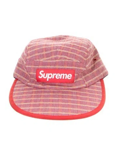 Pre-owned Supreme Nepal Woven Fitted Camp Cap In Red