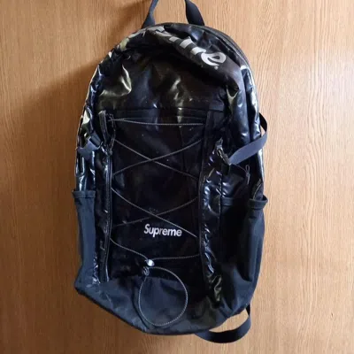 Pre-owned Supreme Net Pockets Nylon Backpack Black One Size