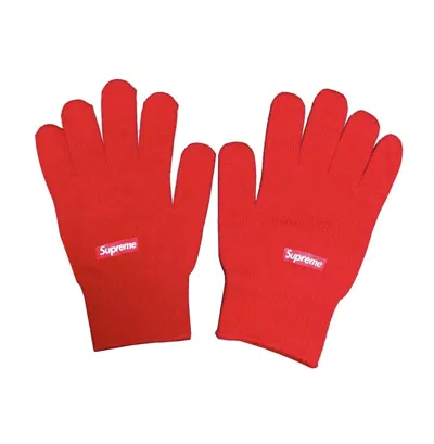 Pre-owned Supreme New 2008  Box Logo Red Gloves Cool Trans Work