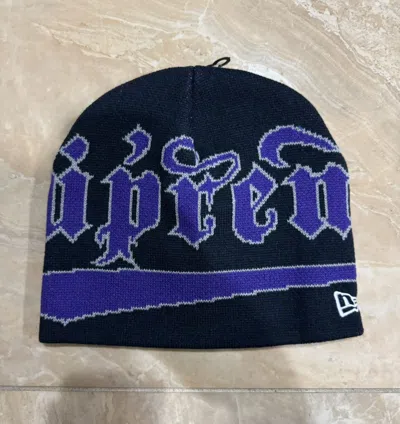 Pre-owned Supreme New Era Accent Beanie