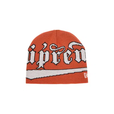 Pre-owned Supreme New Era Accent Beanie 'orange'