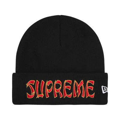 Pre-owned Supreme New Era Action Beanie 'black' | Men's Size Onesize