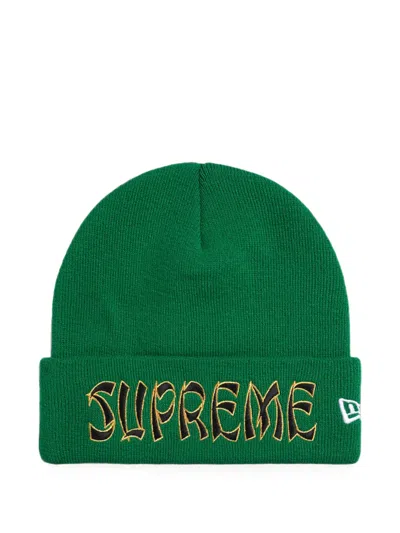 Supreme New Era Action Beanie Hat In Grün