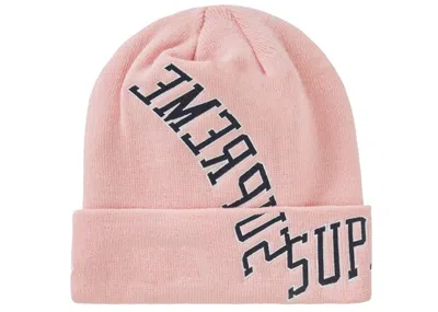 Pre-owned Supreme New Era Arc Beanie In Pink