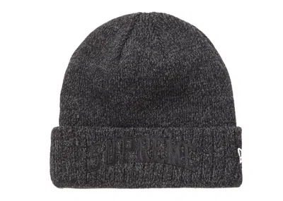 Pre-owned Supreme New Era Arc Logo Beanie In Black