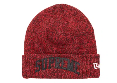 Pre-owned Supreme New Era Arc Logo Beanie In Red