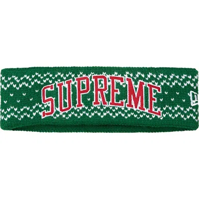 Pre-owned Supreme New Era Arc Logo Headband (fw17) In Green