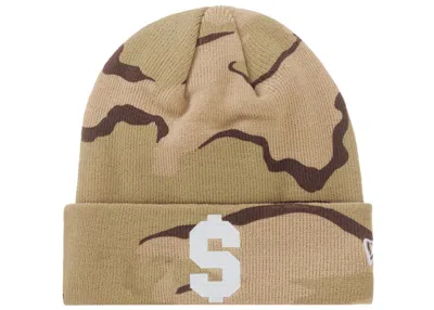 Pre-owned Supreme New Era $ Beanie In Desert Camo