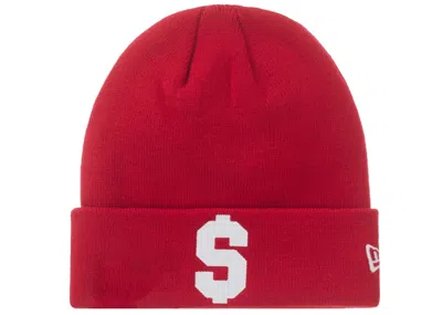 Pre-owned Supreme New Era $ Beanie In Red