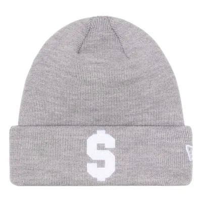 Supreme New Era $ Beanie Ss24 'heather Grey' In Gray