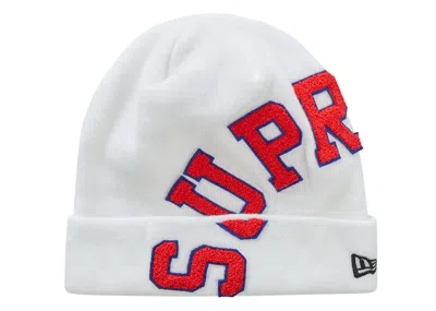 Pre-owned Supreme New Era Big Arc Beanie In White