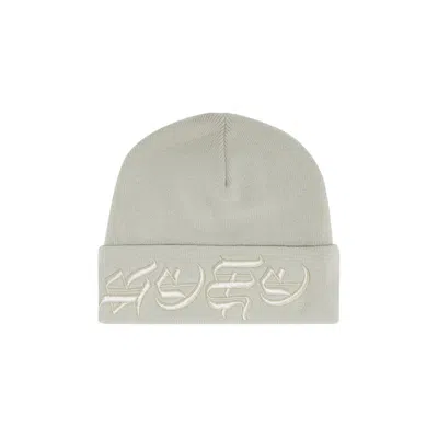 Pre-owned Supreme New Era Blackletter Beanie 'stone' | Grey | Men's Size Onesize