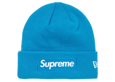 Pre-owned Supreme New Era Box Logo Beanie (fw18) In Bright Royal