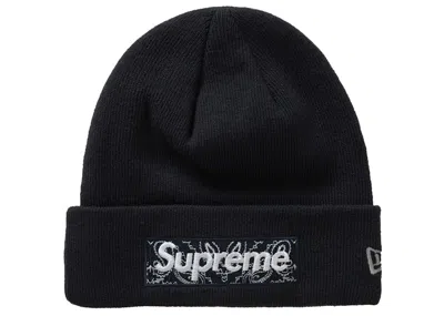 Pre-owned Supreme New Era Box Logo Beanie (fw19) In Black