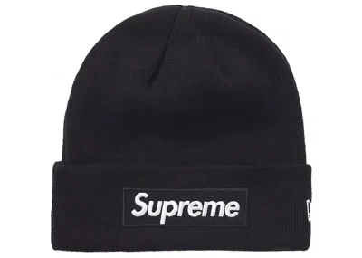 Pre-owned Supreme New Era Box Logo Beanie (fw21) In Black