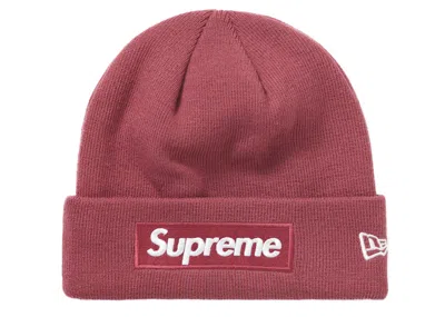 Pre-owned Supreme New Era Box Logo Beanie (fw21) In Plum