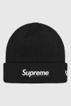 Supreme New Era Box Logo Beanie (fw22) In Oyster, Men's At Urban Outfitters In Oyster