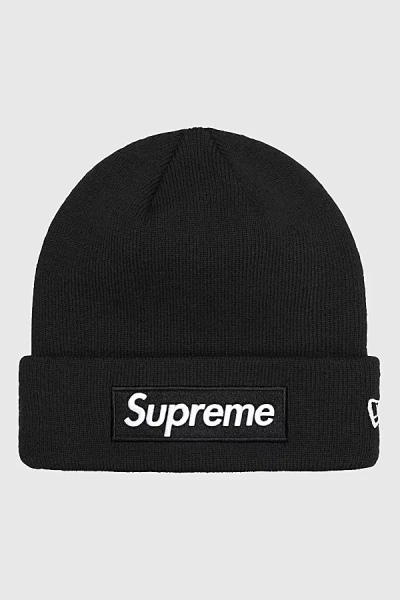 Supreme New Era Box Logo Beanie (fw22) In Oyster, Men's At Urban Outfitters