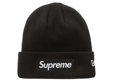 Pre-owned Supreme New Era Box Logo Beanie (fw23) In Black