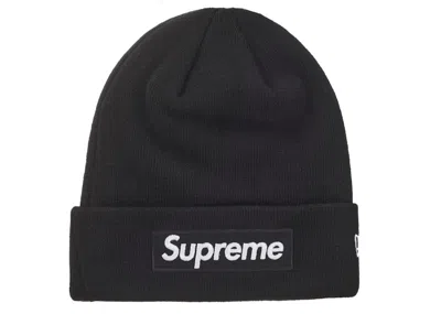 Pre-owned Supreme New Era Box Logo Beanie (fw24) In Black