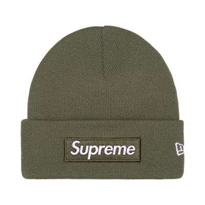 Pre-owned Supreme New Era Box Logo Beanie 'light Olive' | Green | Men's Size Onesize