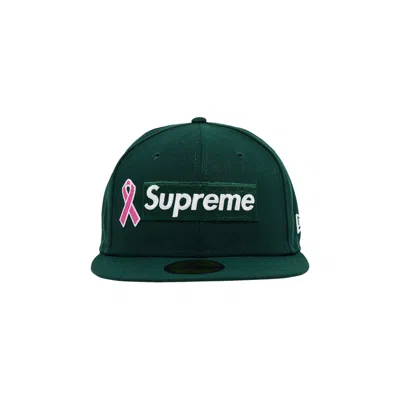 Pre-owned Supreme New Era Breast Cancer Awareness Box Logo 'dark Green' | Men's Size 7.75