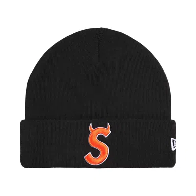 Pre-owned Supreme New Era Devil S Logo Beanie 'black' | Men's Size Onesize