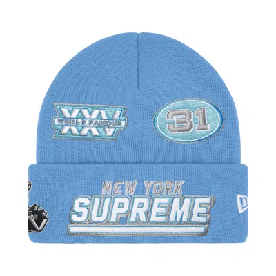 Pre-owned Supreme New Era Football Beanie 'light Blue' | Men's Size Onesize