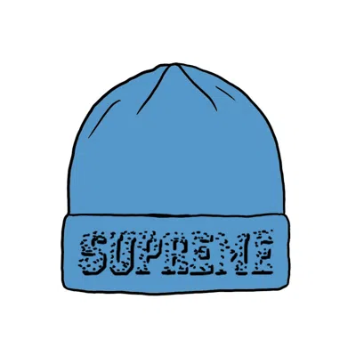 Pre-owned Supreme New Era Gems Beanie In Blue