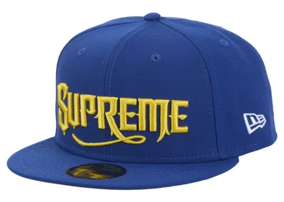 Pre-owned Supreme New Era Mister Cartoon 59fifty Fitted Cap In Light Royal