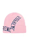 Supreme New Era Multi Arc Beanie Hat In Pink