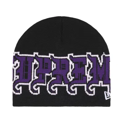 Pre-owned Supreme New Era Outline Beanie 'black' | Men's Size Onesize